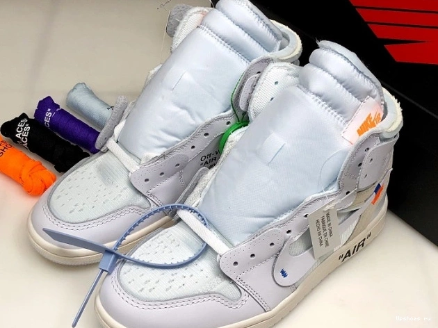  White High Air Jordan O-W AQ0818-100 Retro 1 0331